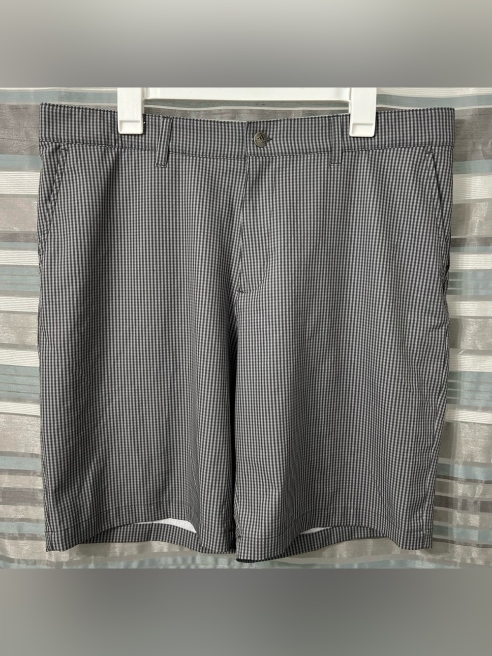 Adidas Textured Gray Golf Performance Shorts